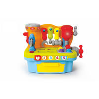 SPIELWERKZEUG Miniwerkstatt Kinderwerkzeug bunt Musik, Licht, Schrauben, Formsortierspiel, Kinderwerkzeug, Motorik - Multicolor, Kunststoff (29/22/17cm) - Moni