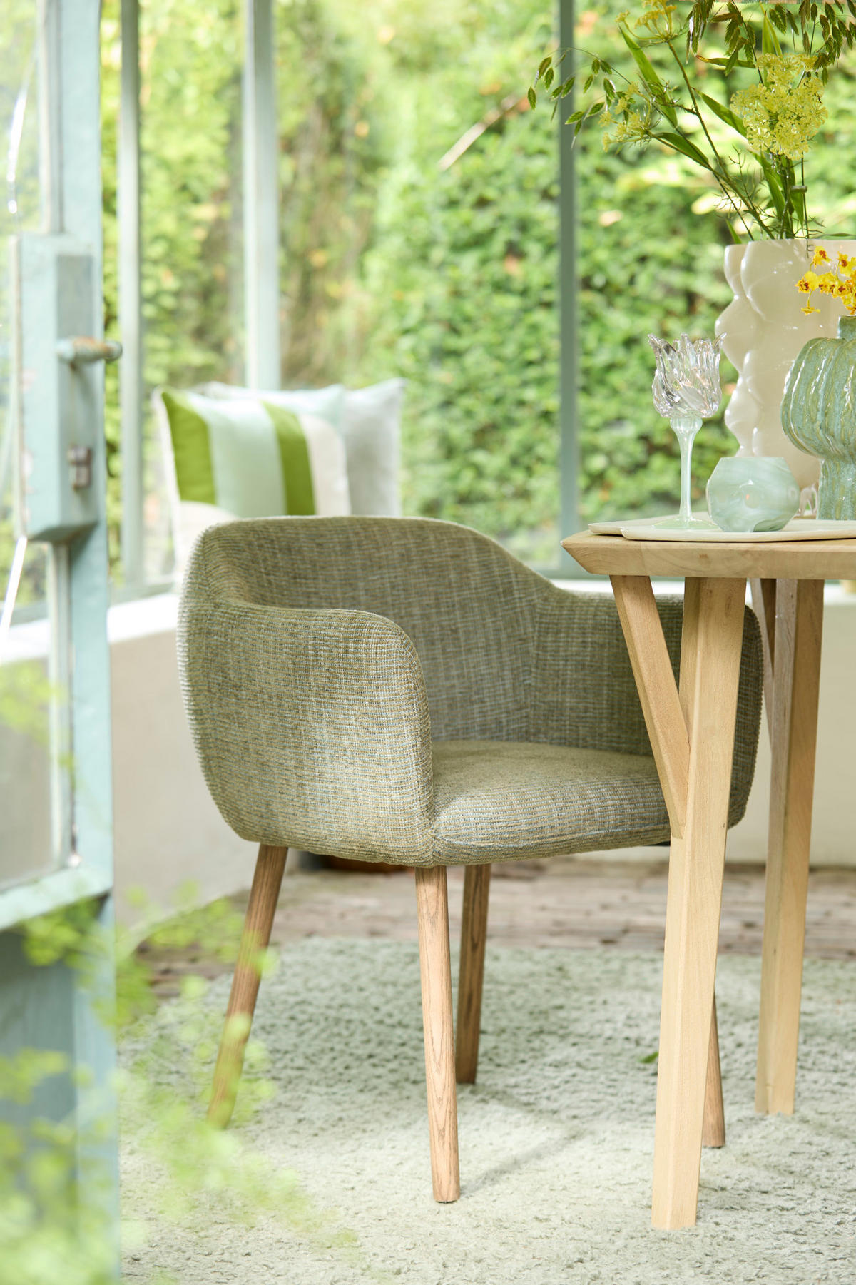 ESSZIMMERSTUHL Blaine Grün 62,5/56/76,5 cm - Grün, Holz (62.5/76.5/56cm) - Light & Living