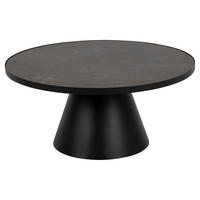 COUCHTISCH Ø85 cm - Schwarz, Holzwerkstoff (86/86/40cm) - ebuy24