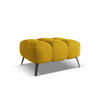 POUF Chenille Stoff Gelb - Currygelb/Gelb, Textil/Metall (78/41/60cm) - Makamii