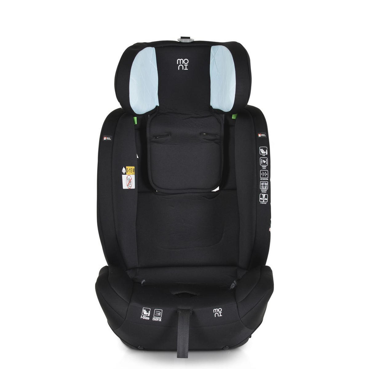 KINDERSITZ i-Size i-Safe blau (76-150cm) Isofix, Top Tether, 13-fach verstellbar - Blau, Kunststoff (45/60/46cm) - Moni