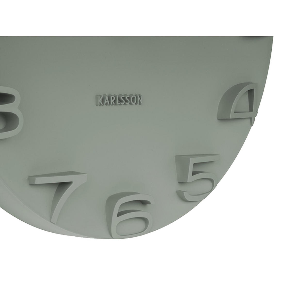 WANDUHR On The Edge Ø42 cm - Grün, Kunststoff (42/42/5cm) - Karlsson