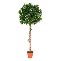 KUNSTBAUM Ficus formgeschnitten, 125 cm - Grün, Kunststoff (125cm) - Homescapes