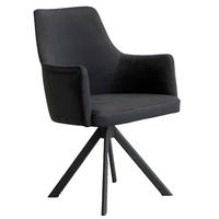 ARMLEHNENSTUHL Sello anthrazit mit S-Fuß drehbar - Anthrazit/Schwarz, Textil/Metall (55/90/58cm) - INKA furniture