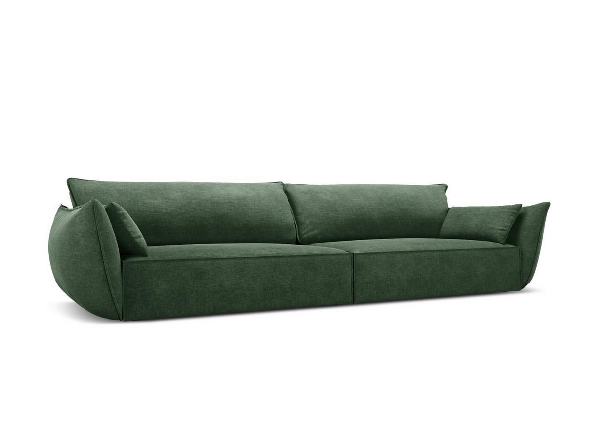 SOFA Kaelle aus Chenille-Stoff flaschengrün 4 Sitzplätze - Dunkelgrün, Textil (110/85/248cm) - Micadoni