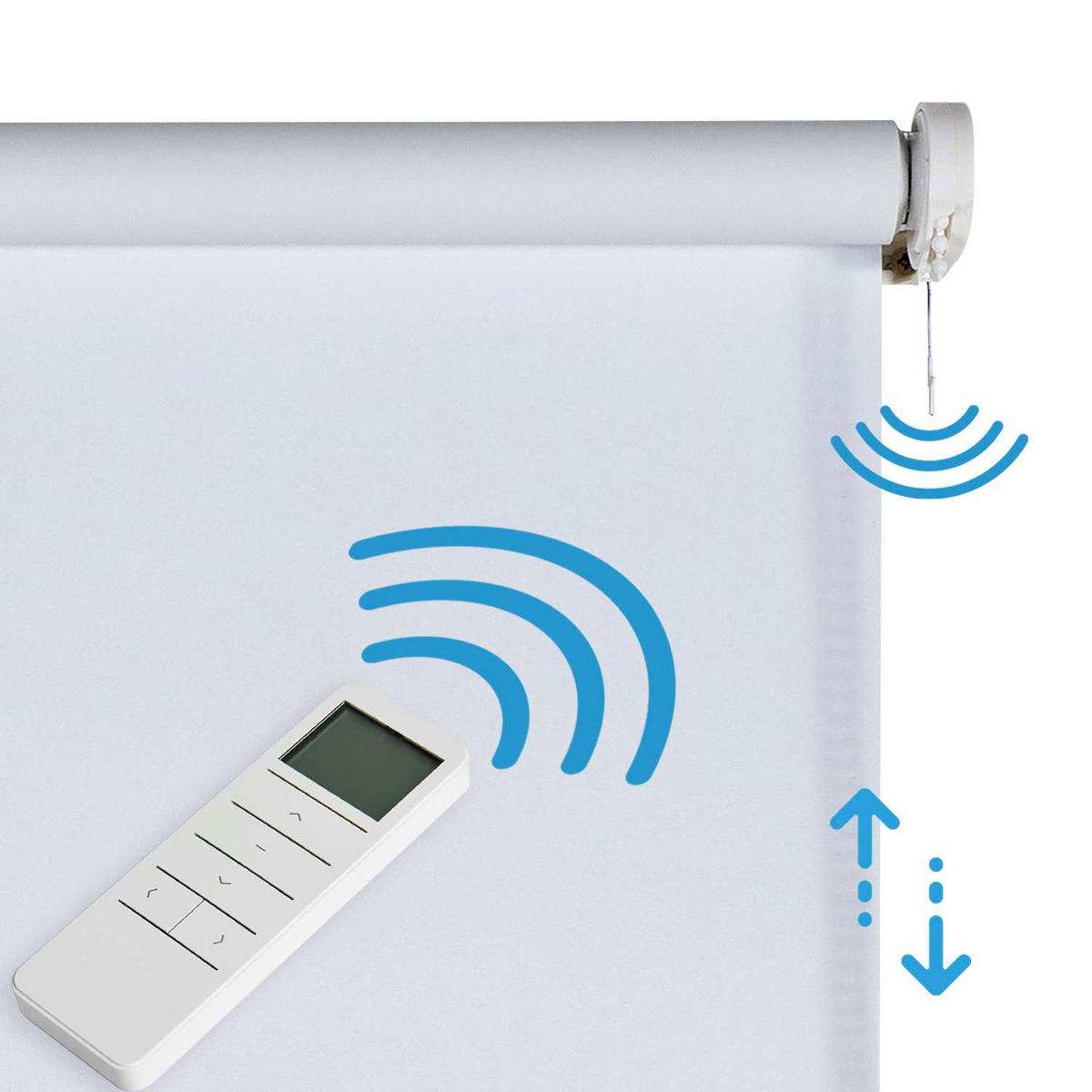 VERDUNKELUNGSROLLO motorisierte Weiß 140x250 cm - Weiß, Kunststoff (140/250cm) - STORESDECO