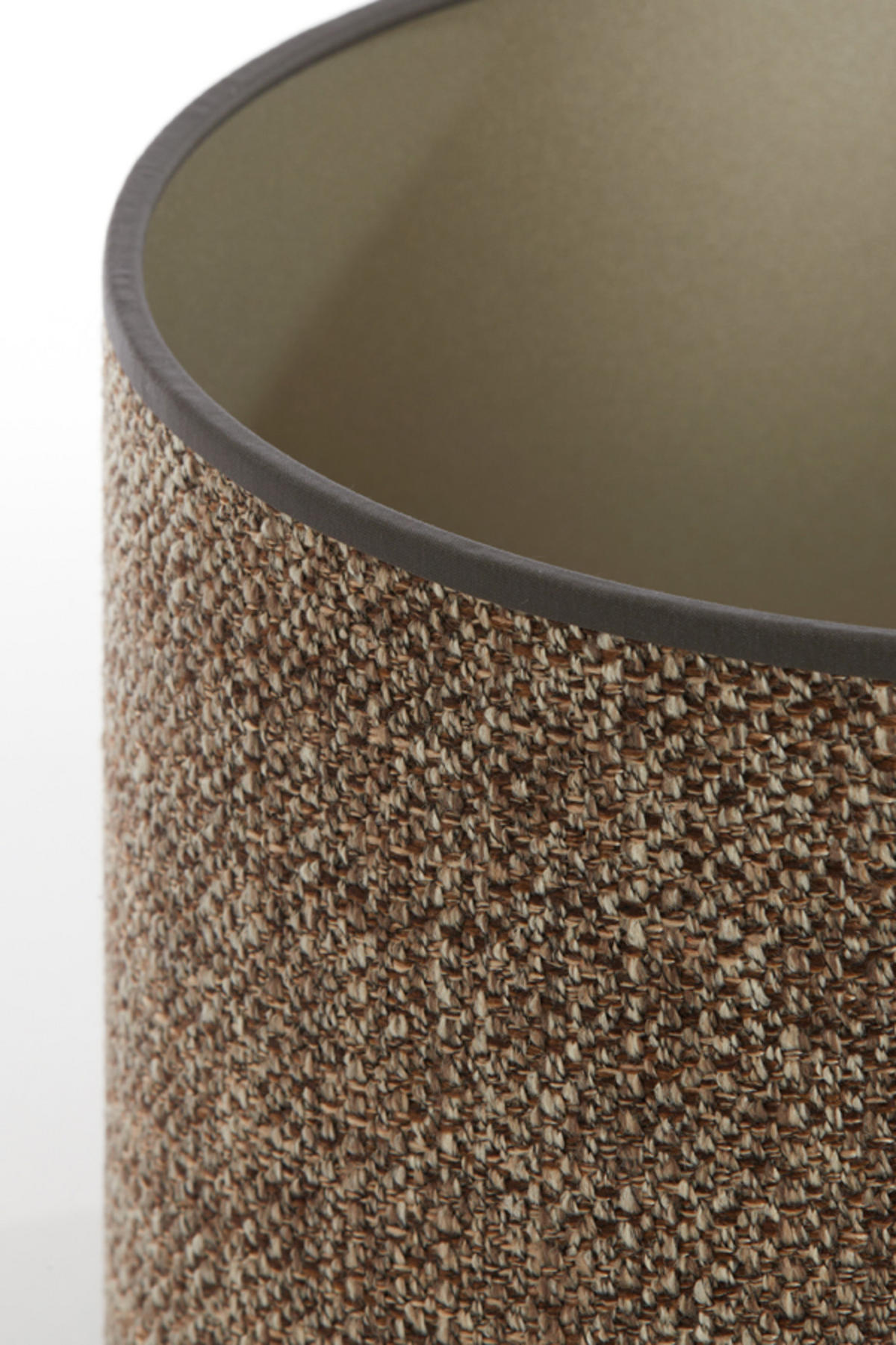 LAMPENSCHIRM Saverna Braun Ø30/21 cm - Dunkelbraun, Textil (30/30/21cm) - Light & Living