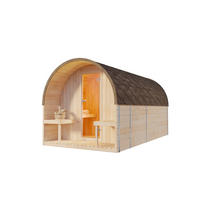 FASSSAUNA Holz ScandiPod Deluxe - Naturfarben, Holz (210/210/406cm) - FinnTherm