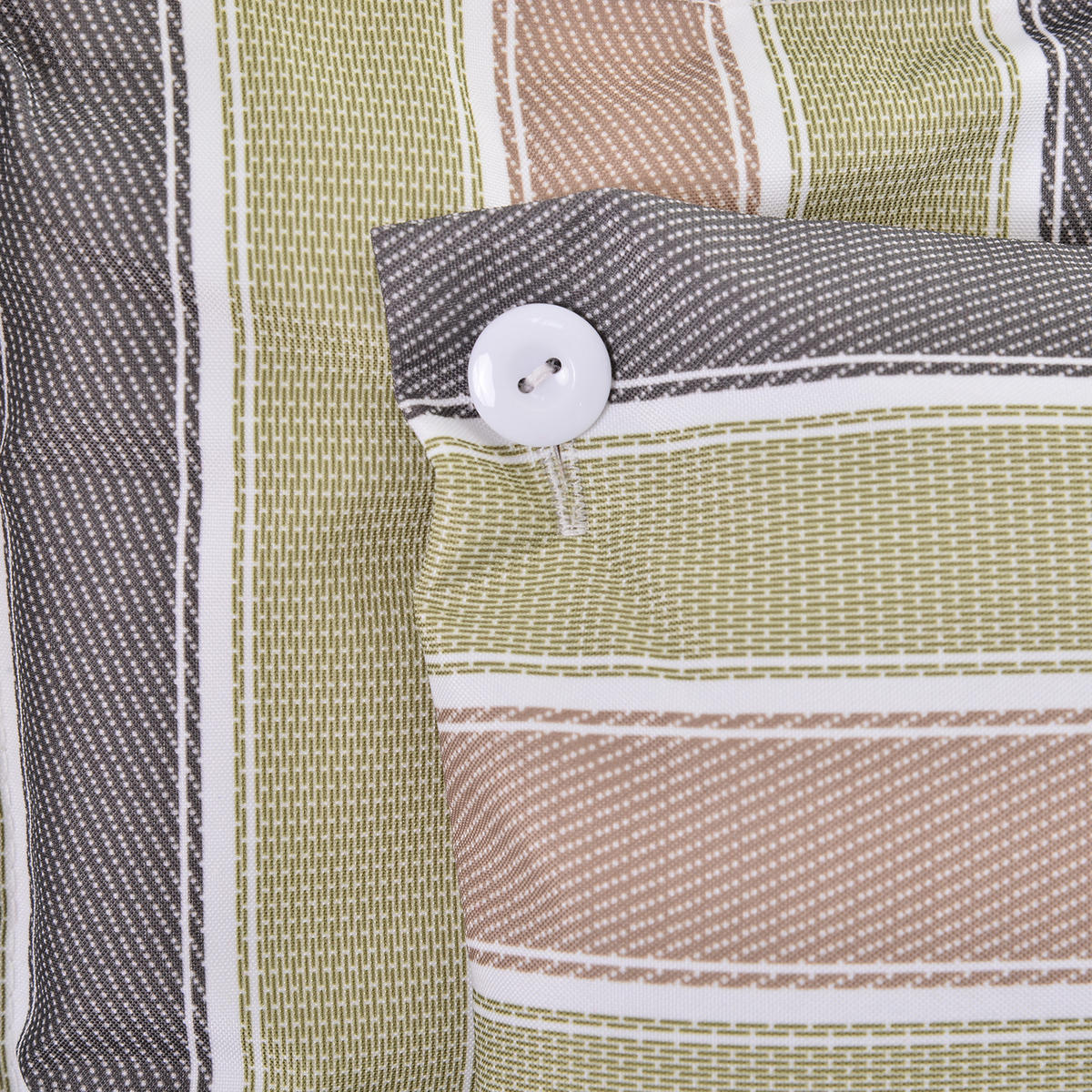 HÄNGESESSEL DE-15226 100/49/106 cm mit Macramé Mehrfarbig gestreift - Beige, Metall (49/106/100cm) - ComfortXL