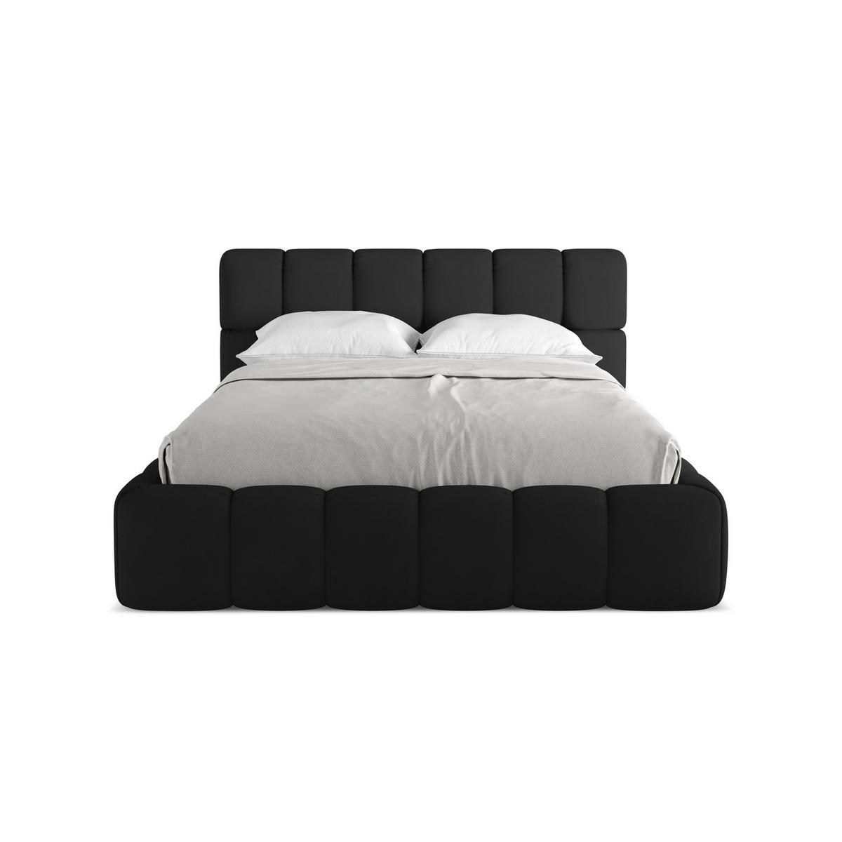 POLSTERBETT mit Bettkasten und Lattenrost 160x228 Schwarz - Schwarz, Kunststoff/Textil (140/200cm) - LaMiaSofa