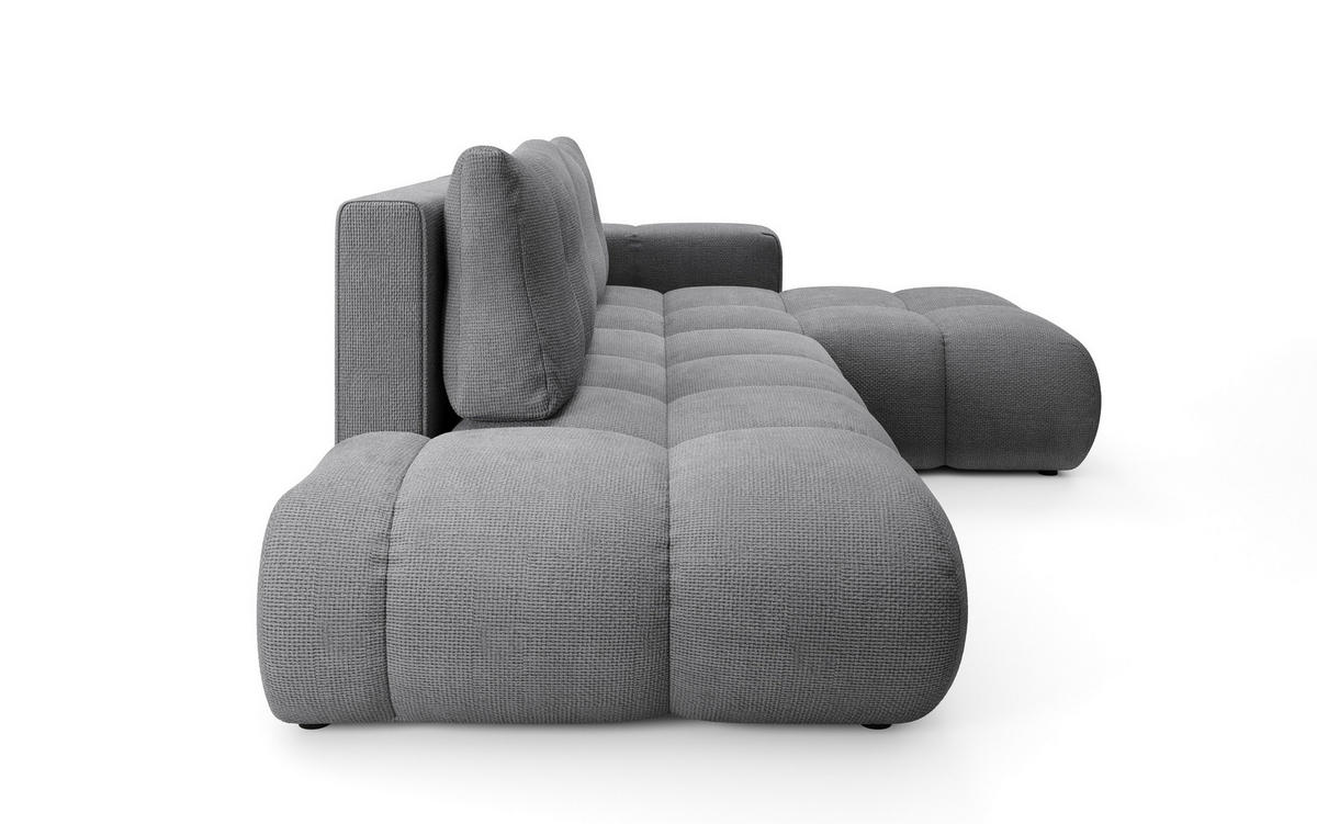 ECKSOFA DUCA R-S Grau Chenille mit Schlaffunktion - Grau, Holz (266.5/266.5cm) - MASSENO