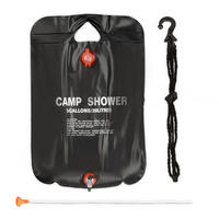 CAMPINGDUSCHE - Schwarz, Kunststoff (40/61/4cm) - Relaxdays