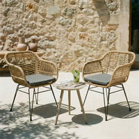 GARTENSTUHL PARAMO 2ER-SET - Braun, Textil/Metall (61/82/57cm) - IDIMEX