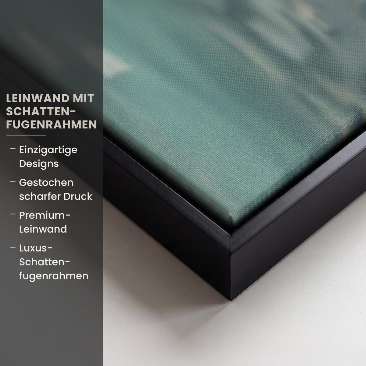 LEINWAND Bilder mit Rahmen - Frau - Kunst - Schmuck - Porträt - 70x50 - Blaugrau, Textil (70/50cm) - MuchoWow