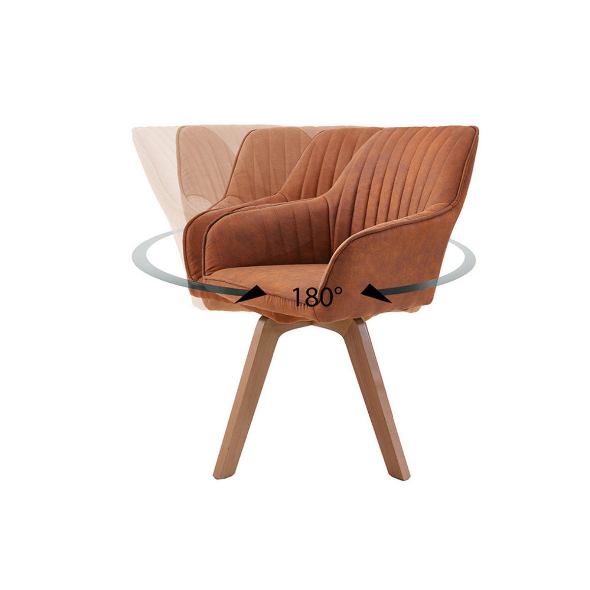 ARMLEHNSTUHL LIVORNO Microfaser Braun - Braun, Textil (62/84/62cm) - riess-ambiente