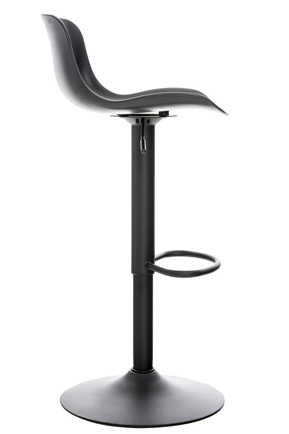 BARHOCKER 2er Set Kunststoff schwarz - Schwarz, Kunststoff/Metall (44/81/45cm) - CLP