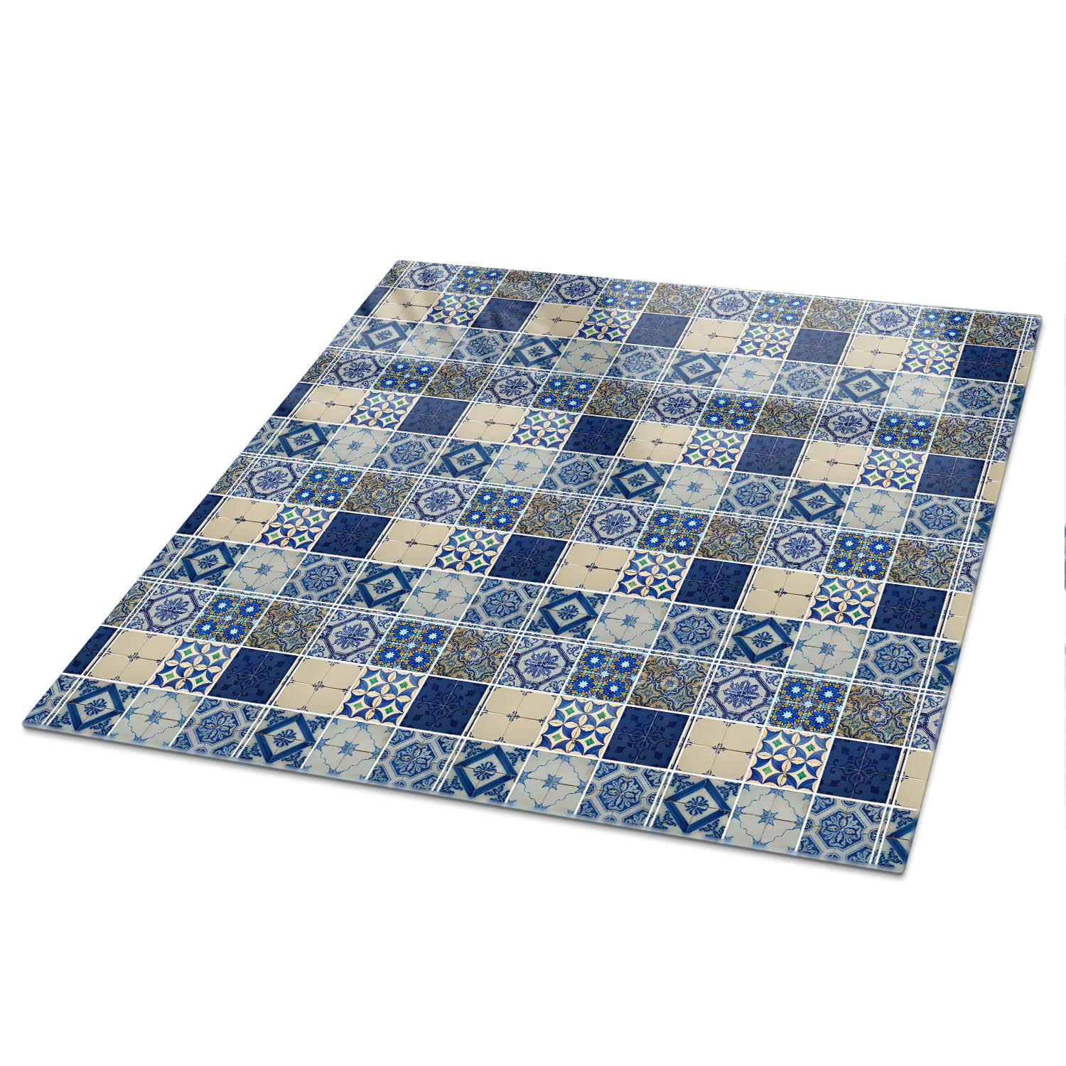 TISCHPLATTE 50x50 cm – Orientalisches Mosaik - Grau, Glas (50/50/0.4cm) - Wallfluent