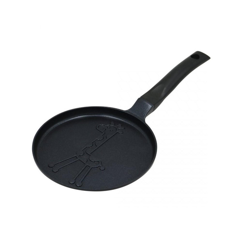 CRÊPEPFANNE Schwarz 18/18/1.8 cm 63853 - Schwarz, Metall (18cm) - Klausberg 