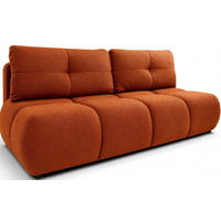 SCHLAFSOFA MILA, Sofa mit Schlaffunktion und Bettkasten, Farbe: Orange, Bouclé-Stoff - Orange, Textil (214/89/104cm) - Sepro Meble