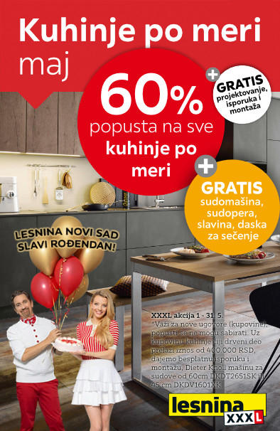 60% na kuhinje po meri
