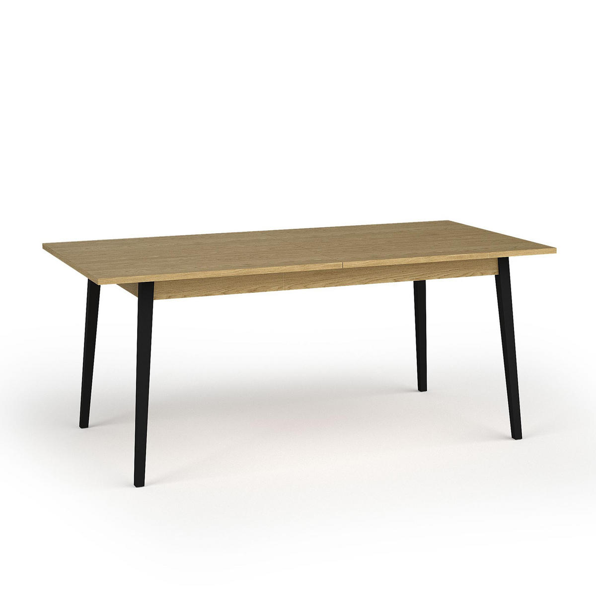 ESSTISCH Brunelli Eiche Baltic 200/80/90 cm – für 6 Personen - Eichefarben/Schwarz, Holzwerkstoff/Metall (90/200/80cm) - AX Living