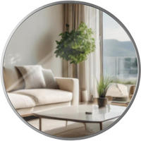 WANDSPIEGEL rund 45 cm Metall silber - Silberfarben, Metall (45/45/3cm) - CLP