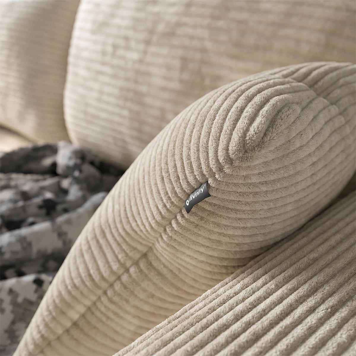 ROHOVÁ POHOVKA S RELAXAČNÍ FUNKCÍ Nuvio, Béžová, 250 x 169 cm - béžová, textil (250/169cm) - Vicco