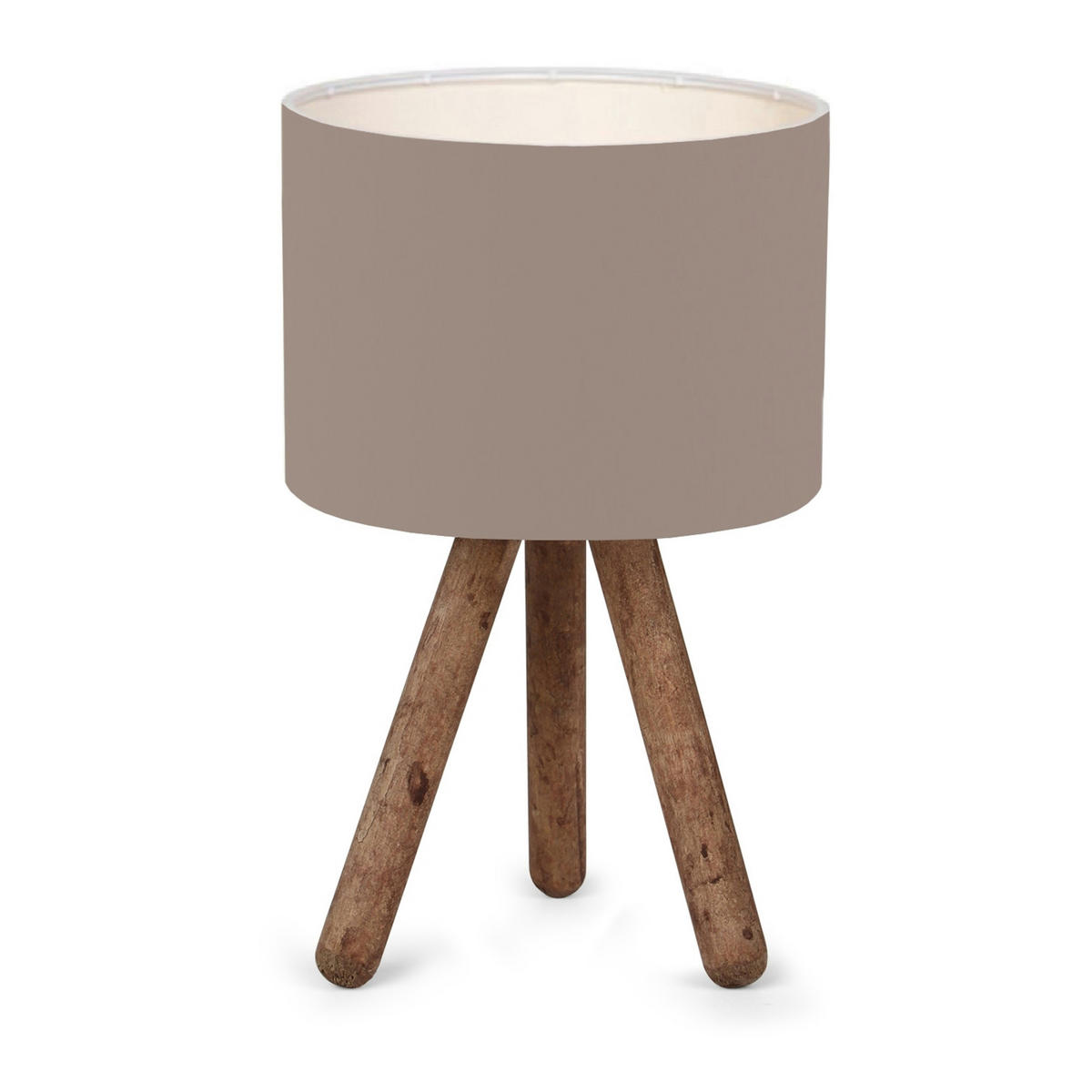 TISCHLEUCHTE Preston - Beige, Holz (18/18/33cm) - lux.pro
