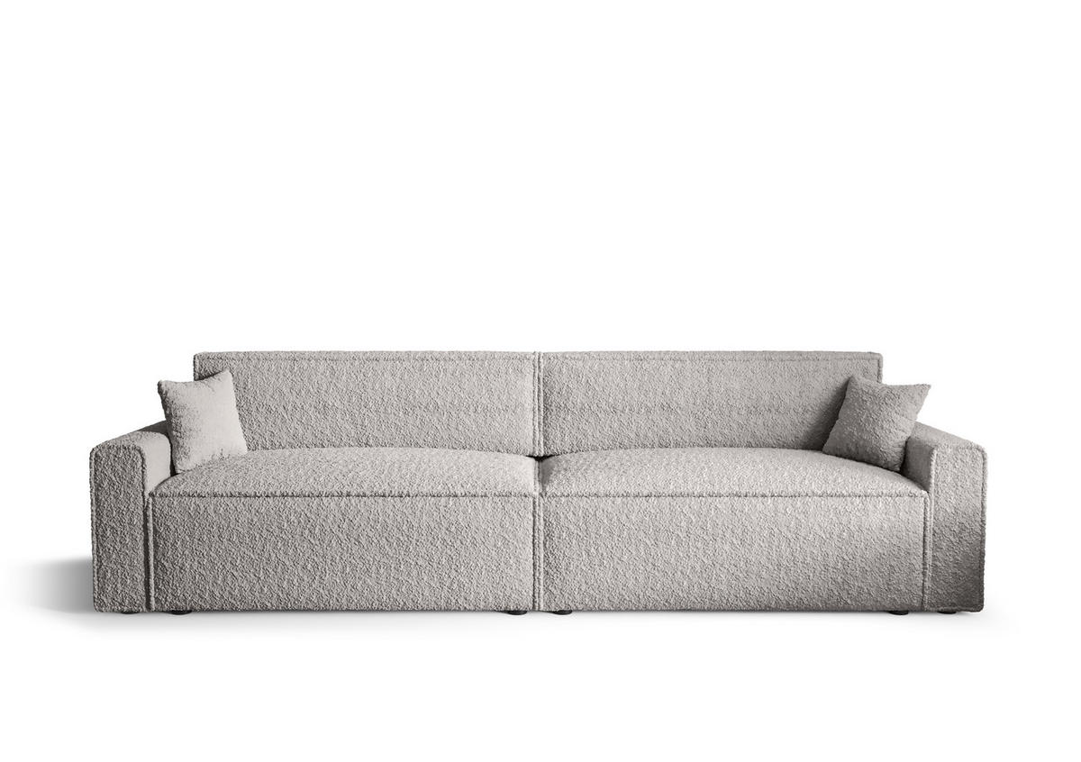 DOPPELSOFA Mira mit Schlaffunktion - Hellgrau, Textil (292/90/85cm) - SIMKAM Furniture
