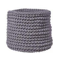 AUFBEWAHRUNGSKORB Baumwolle 42/37 cm - Grau, Textil (42/42/37cm) - Homescapes