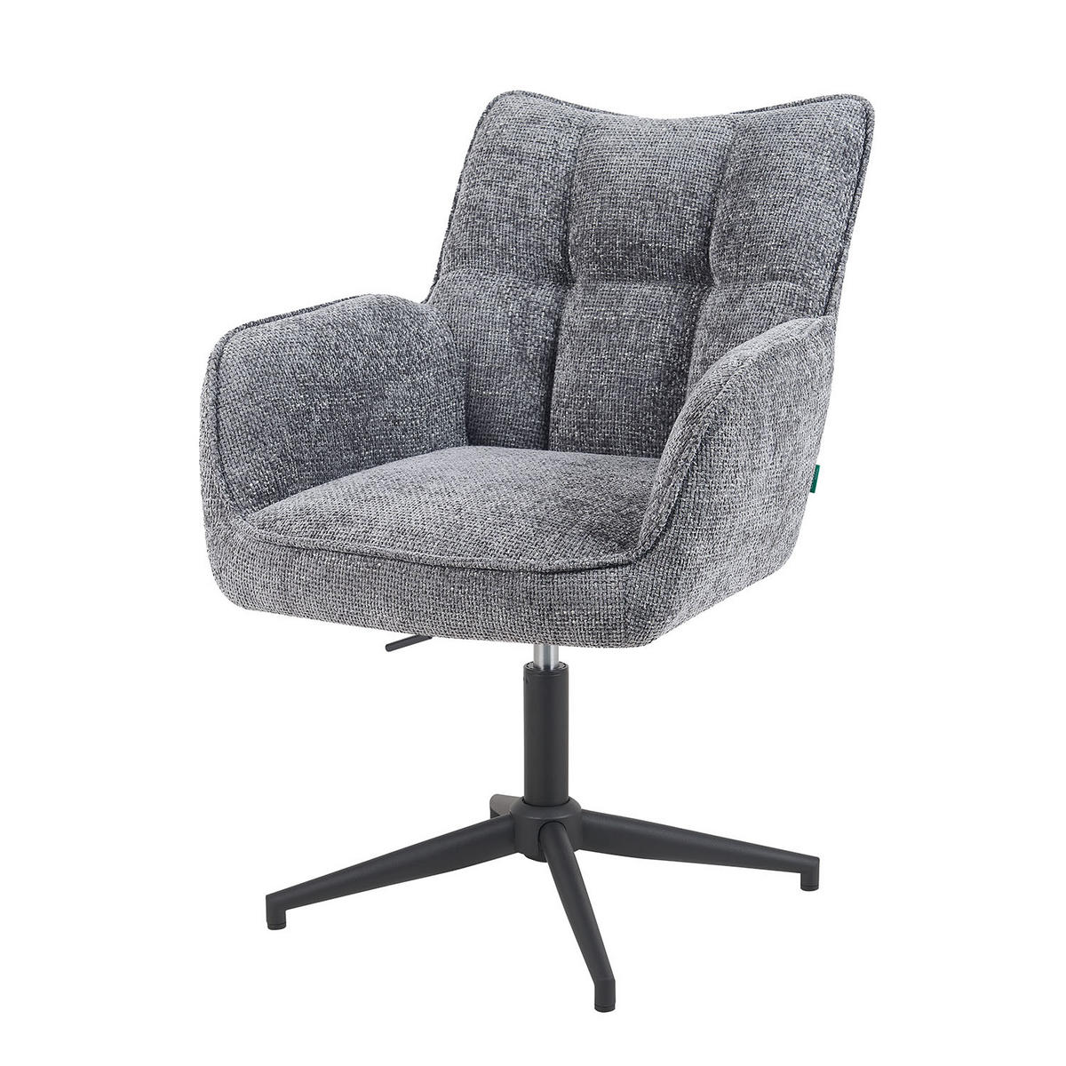 BÜROSTUHL Mika-Lea - Schwarz/Grau, Textil/Metall (59/81/66cm) - DUBI Möbel