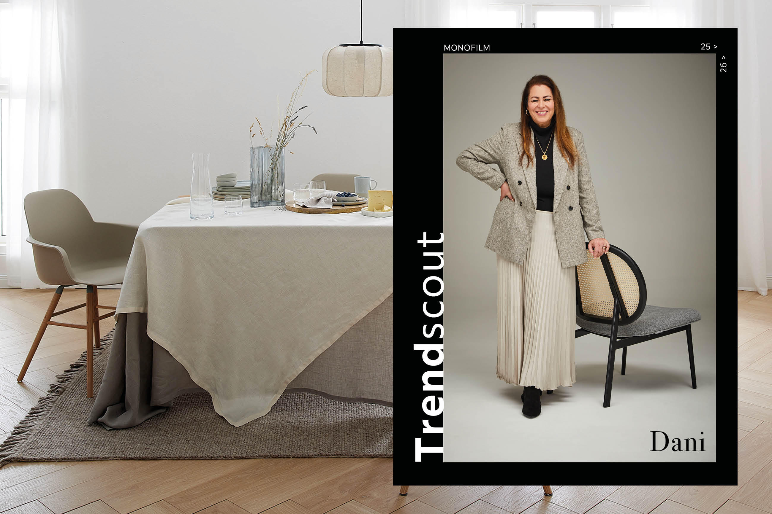 Dani W. Tischdeko Natufarbe