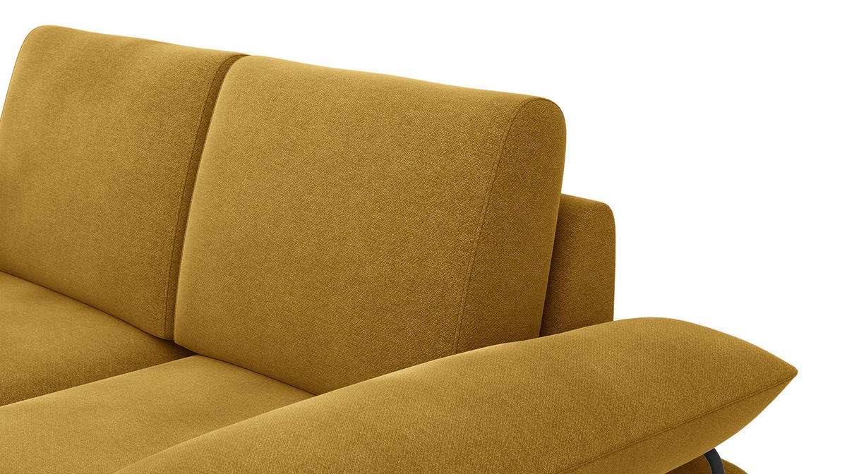 SOFA LORI 2-Sitzer, gelb - Gelb/Schwarz, Holzwerkstoff/Textil (185/87/96cm) - Courtois Laville