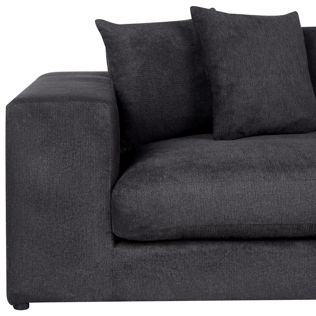 3-SITZER-SOFA schwarz mit Kissen Glorvika - Schwarz, Textil (240/58/120cm) - Beliani