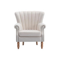 SESSEL mit gerader Rückenlehne - 1 Person - Stoff - Cremefarben - - Creme, Textil (78/90/72cm) - Vente-Unique