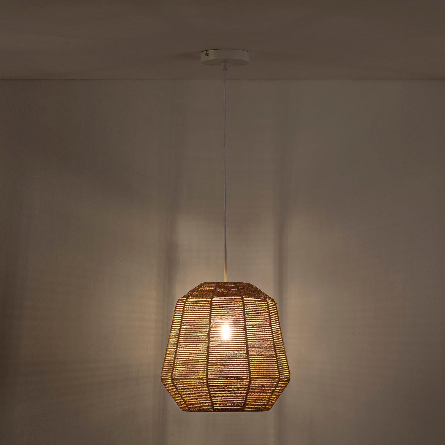HÄNGELEUCHTE﻿ 31/31/153 Akina - Beige, Naturmaterialien (31/31/153cm) - VS Venta-stock