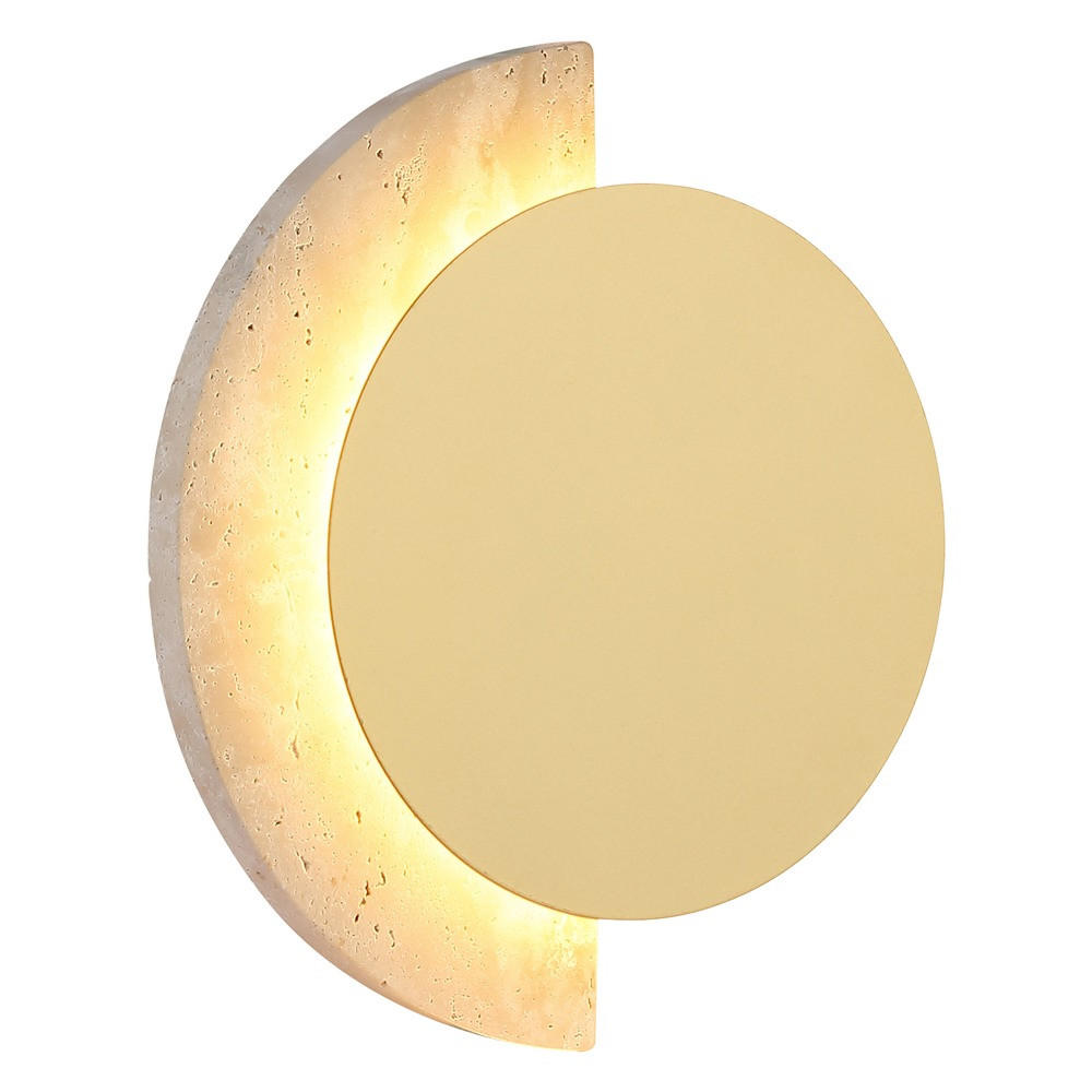 WANDLEUCHTE ROJAS Metall weiß matt, gold matt LED - Weiß, Metall (17/20/3.2cm) - Globo Lighting