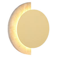 WANDLEUCHTE ROJAS Metall weiß matt, gold matt LED - Weiß, Metall (17/20/3.2cm) - Globo Lighting