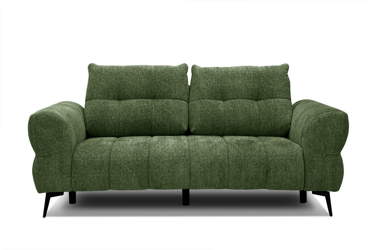 SOFA SALVINI 2,5-Sitzer, dunkelgrün - Dunkelgrün, Holz/Textil (206/88/99cm) - Courtois Laville
