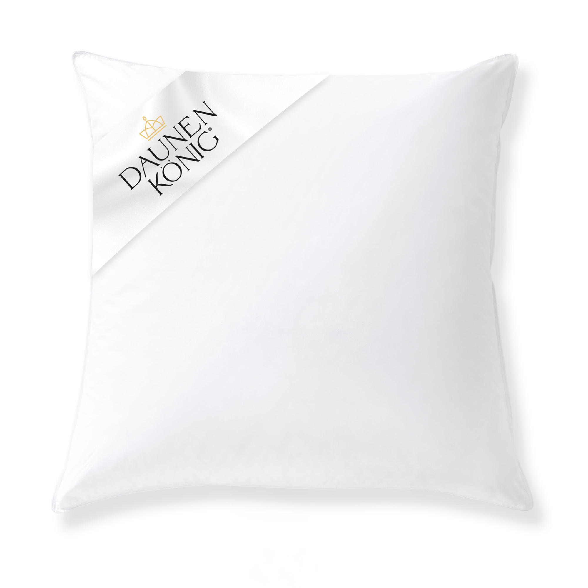 ROYAL Daunenkopfkissen "MEDIUM" 70% Gänsedaunen weich - Weiß, Naturmaterialien/Textil (80/80cm) - Daunenkönig