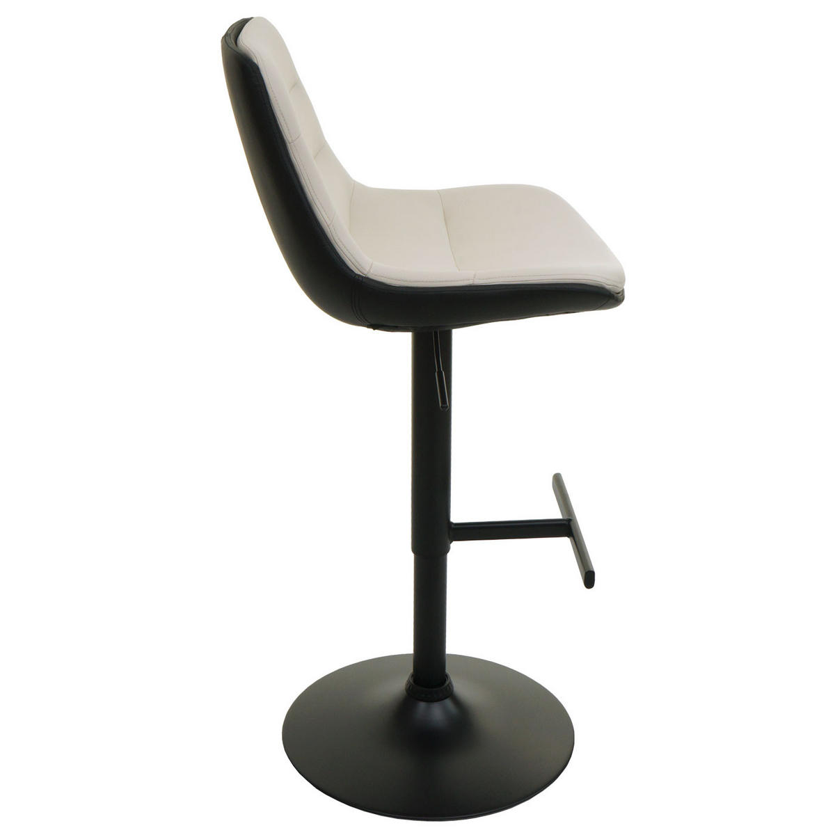 BARSKI STOLEC Krema bela - bela, tekstil (53/116/47cm) - MCW