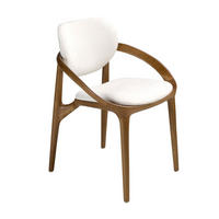 STUHL mit Stoffbezug in Off-White 60/59/78 cm - Ecru/Walnussfarben, Holz/Textil (60/78/59cm) - ANGEL CERDA