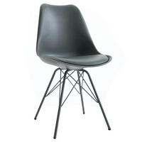 STUHL SCANDINAVIA MEISTERSTÜCK Kunstleder Grau 85 cm - Grau, Kunststoff/Metall (49/85/54cm) - riess-ambiente