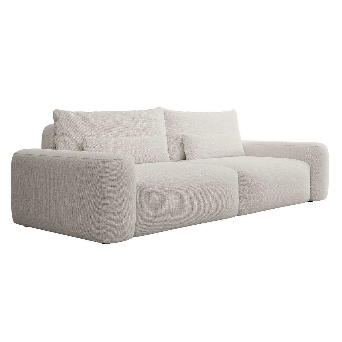 POHOVKA Carnos Krémová 3-místná - černá/krémová, textil/plast (257/82/105cm) - Selsey