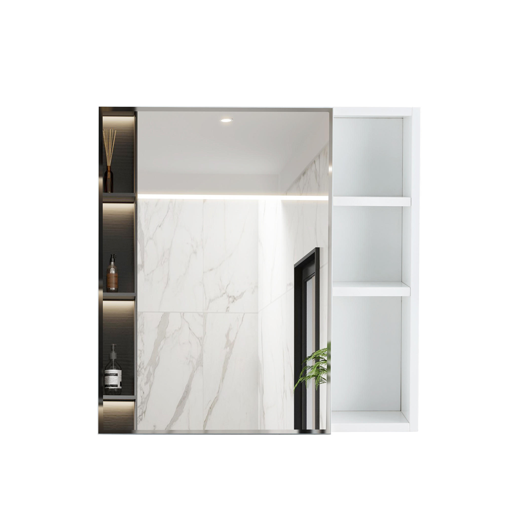 Pangivo Spiegelschrank Transparent 55x56x13 cm