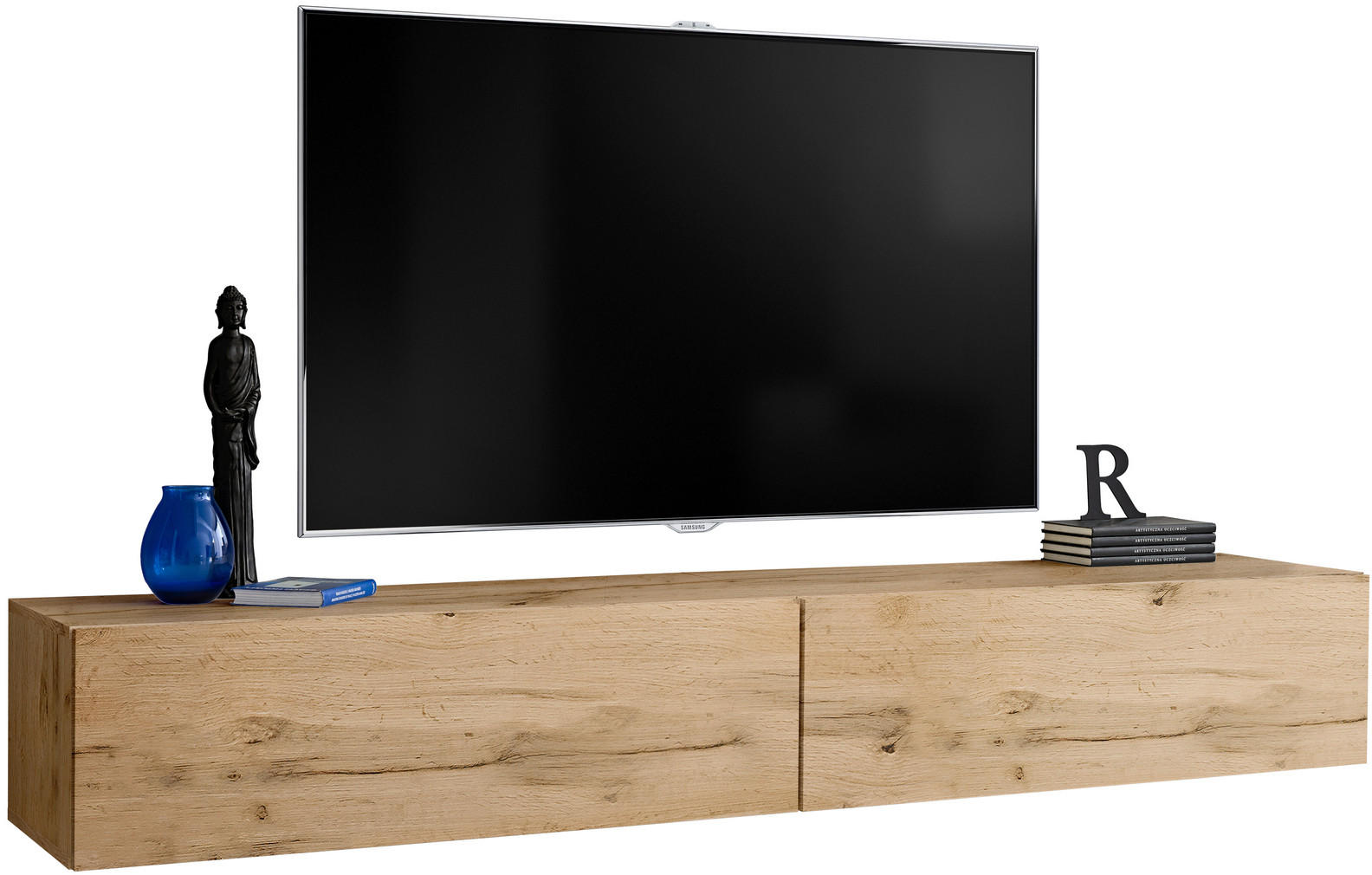 TV-HÄNGEBOARD LORETO, Wotan, Wotan - Eiche Wotan, Holzwerkstoff (200/30/41.5cm) - Komodee