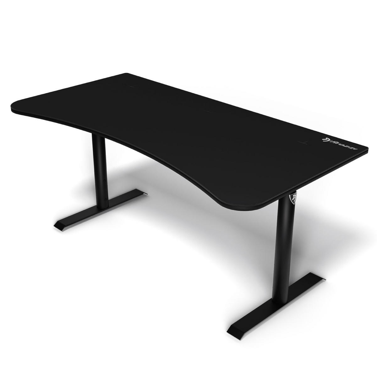 GAMINGTISCH Arena 160/82/71-81 cm Reines Schwarz - Schwarz, Metall (82/160/71cm) - Arozzi