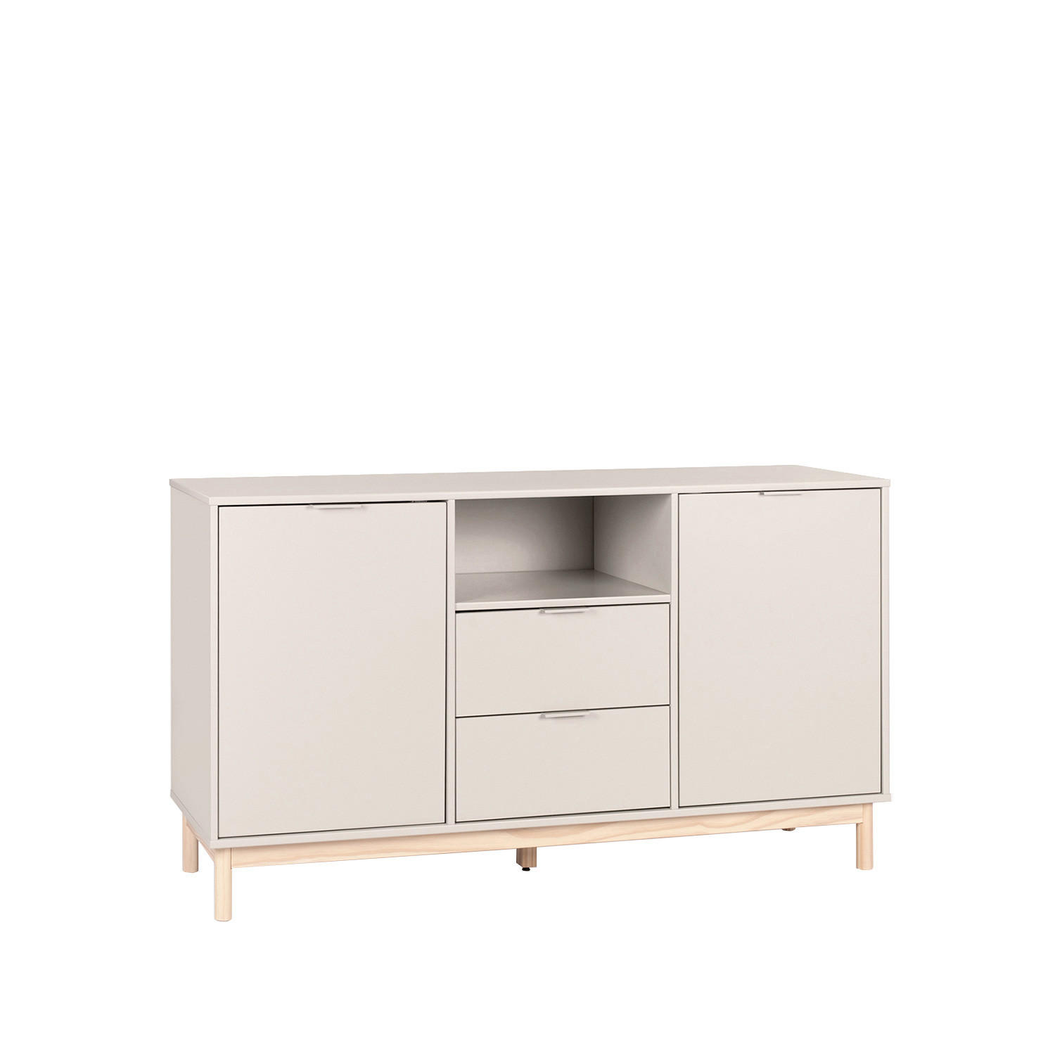 ANRICHTE NIEDRIGE Elian Weiß 150 cm x 78 cm - Weiß, Holzwerkstoff (150/78/38cm) - Klast Home