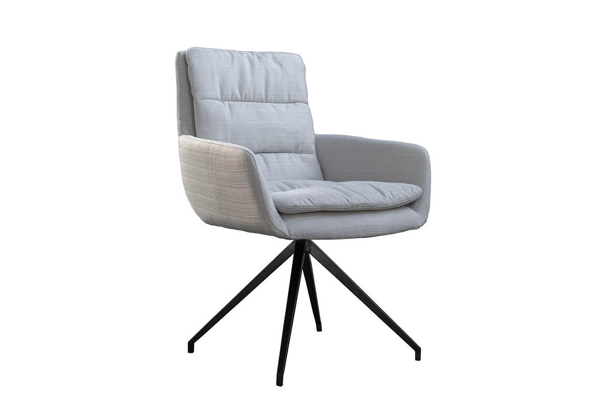 DREHSTUHL VINCE Hellgrau Webstoff - Hellgrau, Textil (58/90/52cm) - KAWOLA