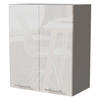 KÜCHENHÄNGESCHRANK Essen W3/60 Weiß Hochglanz / Grau Matt 60 / 32,5 / 72cm - Weiß Hochglanz/Grau, Holz/Holzwerkstoff (60/72/32.5cm) - Feldmann-Wohnen